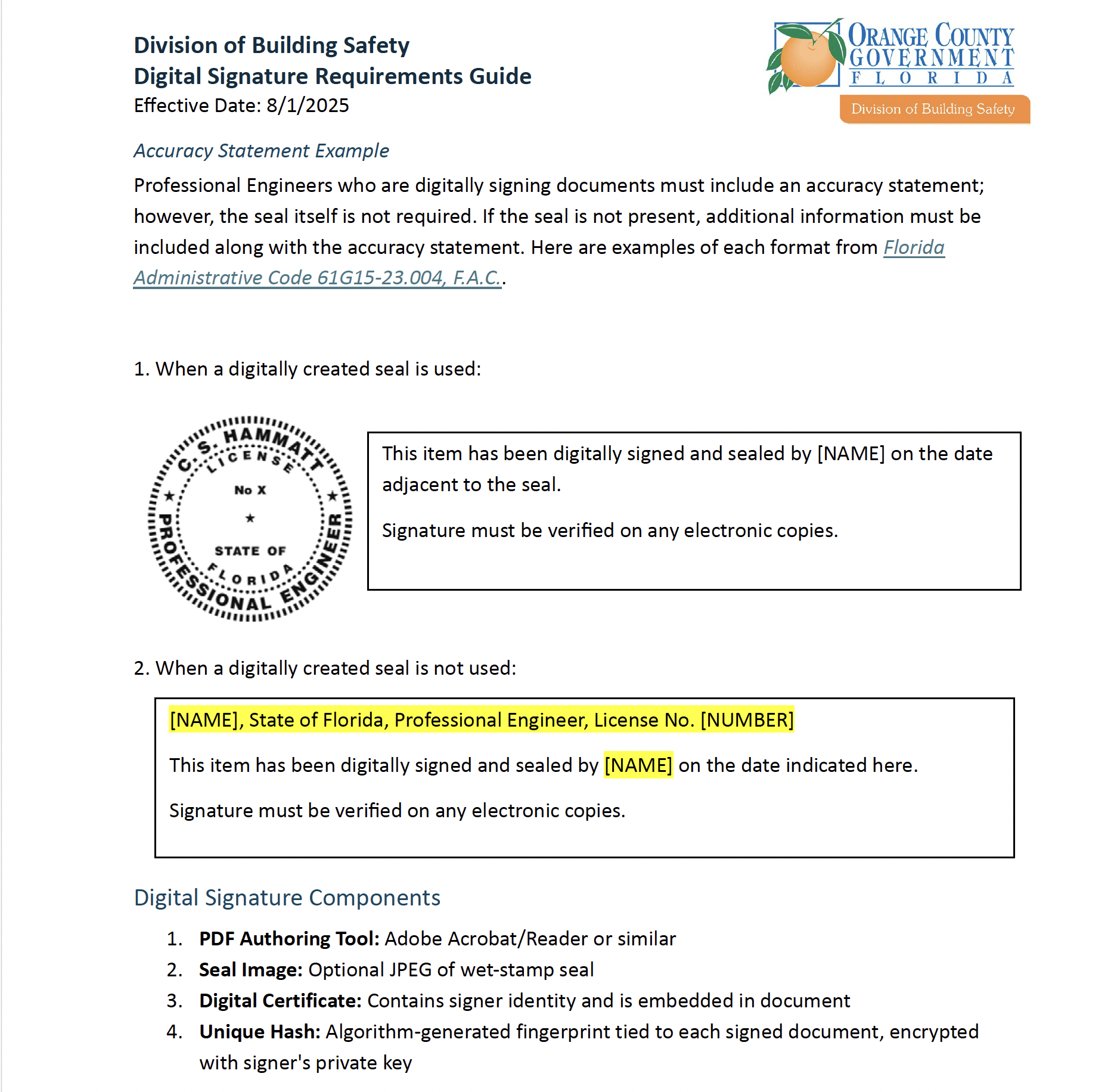 Digital Signature Requirements Guide PDF